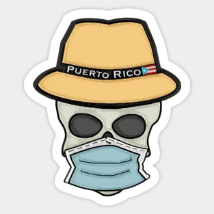 Boricua Skull Sticker